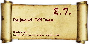 Rajmond Tímea névjegykártya